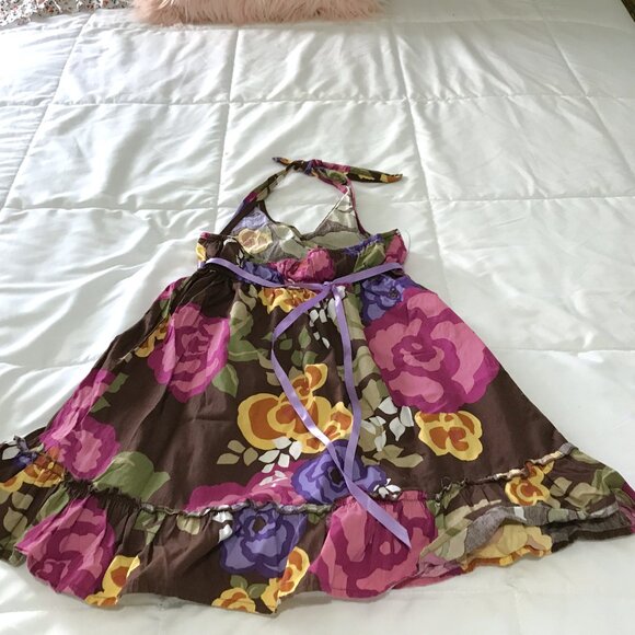 6/$25 Girls 6 Floral Halter Dress - Picture 4 of 7